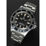 A GENTLEMAN'S STAINLESS STEEL ROLEX OYSTER PERPETUAL SUBMARINER BRACELET WATCH CIRCA 1979, REF. 5513