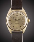 A GENTLEMAN'S 18K SOLID GOLD IWC YACHT CLUB AUTOMATIC WRIST WATCH CIRCA 1970 Movement: Automatic,