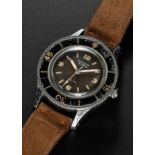 A RARE GENTLEMAN'S STAINLESS STEEL BLANCPAIN FIFTY FATHOMS AQUALUNG DIVERS WRIST WATCH CIRCA