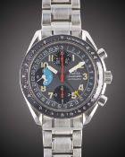 A GENTLEMAN'S STAINLESS STEEL OMEGA SPEEDMASTER "MK 40" TRIPLE CALENDAR AUTOMATIC CHRONOGRAPH