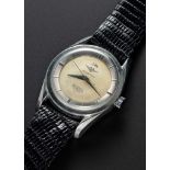 A VERY RARE GENTLEMAN'S STAINLESS STEEL UNIVERSAL GENEVE POLAROUTER "SAS" WRIST WATCH CIRCA 1954,