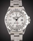 A GENTLEMAN'S STAINLESS STEEL ROLEX OYSTER PERPETUAL DATE EXPLORER II BRACELET WATCH CIRCA 1997,