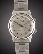 A GENTLEMAN'S STAINLESS STEEL ROLEX TUDOR ADVISOR ALARM BRACELET WATCH CIRCA 1983, REF. 10050