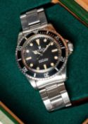 A VERY RARE GENTLEMAN'S STAINLESS STEEL GREEK MILITARY ROLEX OYSTER PERPETUAL SUBMARINER BRACELET