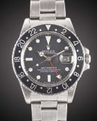 A GENTLEMAN'S STAINLESS STEEL ROLEX OYSTER PERPETUAL GMT MASTER BRACELET WATCH CIRCA 1978, REF. 1675