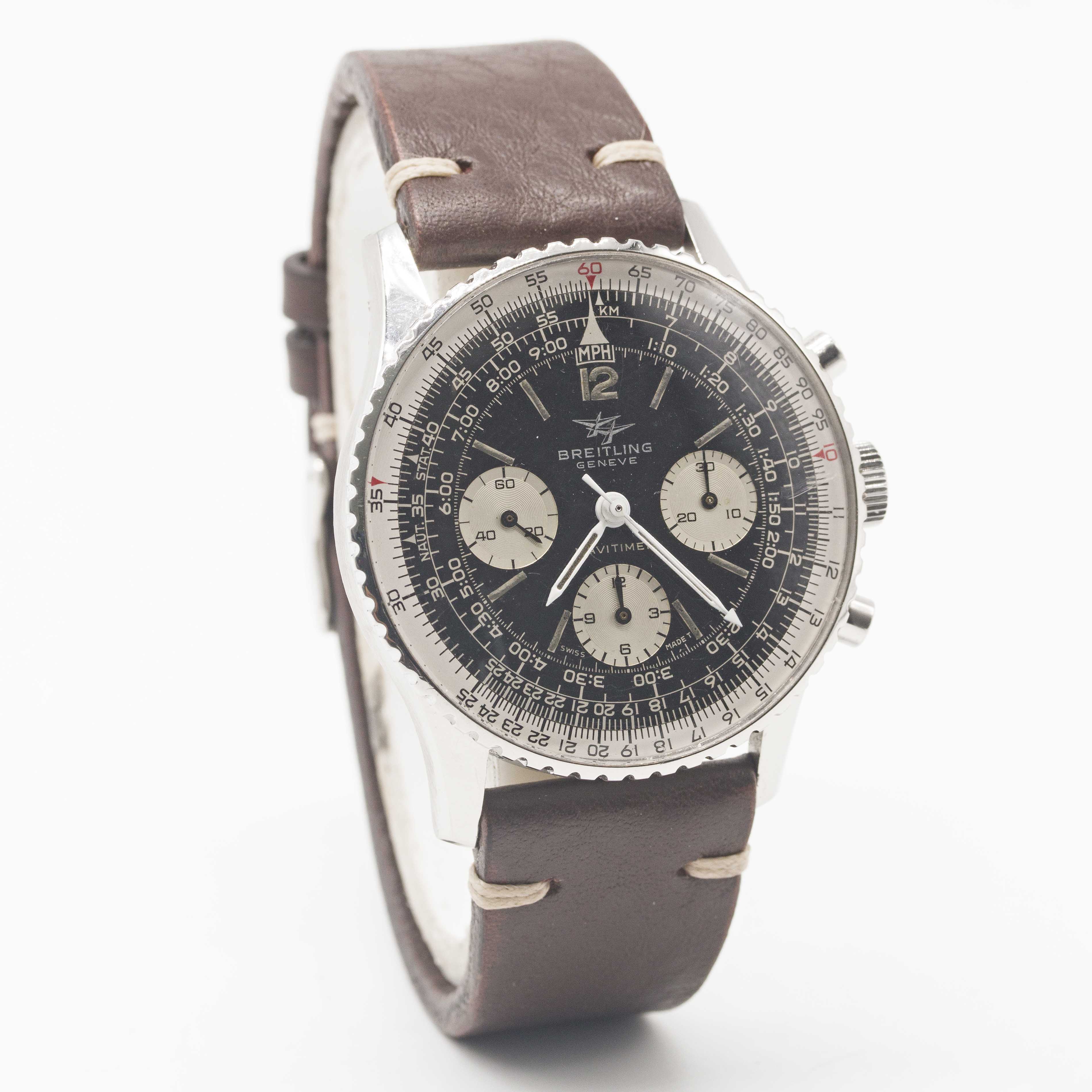 A GENTLEMAN'S STAINLESS STEEL BREITLING NAVITIMER CHRONOGRAPH WRIST WATCH CIRCA 1966, REF. 806 - Image 5 of 9