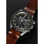 A RARE GENTLEMAN'S STAINLESS STEEL OMEGA SPEEDMASTER PROFESSIONAL "PRE MOON" CHRONOGRAPH WRIST WATCH