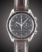 A GENTLEMAN'S STAINLESS STEEL OMEGA SPEEDMASTER PROFESSIONAL MOONPHASE CHRONOGRAPH WRIST WATCH CIRCA