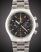 A RARE GENTLEMAN'S STAINLESS STEEL ITALIAN MILITARY AIR FORCE "AERONAUTICA MILITARE ITALIANA" (