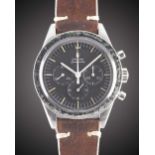 A GENTLEMAN'S STAINLESS STEEL OMEGA SPEEDMASTER "ED WHITE" CHRONOGRAPH WRIST WATCH DATED 1966,