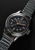 A VERY RARE GENTLEMAN'S STAINLESS STEEL BRITISH MILITARY IWC MARK 11 RAF PILOTS BRACELET WATCH DATED