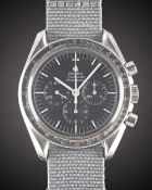 A GENTLEMAN'S STAINLESS STEEL OMEGA SPEEDMASTER PROFESSIONAL CHRONOGRAPH WRIST WATCH CIRCA 1971,