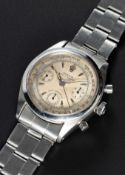 A RARE GENTLEMAN'S STAINLESS STEEL ROLEX OYSTER CHRONOGRAPH "PRE DAYTONA" BRACELET WATCH CIRCA 1965,