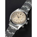 A RARE GENTLEMAN'S STAINLESS STEEL ROLEX OYSTER CHRONOGRAPH "PRE DAYTONA" BRACELET WATCH CIRCA 1965,