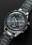 A VERY RARE GENTLEMAN'S STAINLESS STEEL OMEGA SPEEDMASTER "PRE MOON" CHRONOGRAPH BRACELET WATCH