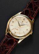 A GENTLEMAN'S LARGE SIZE 18K SOLID YELLOW GOLD VACHERON & CONSTANTIN WRIST WATCH CIRCA 1950s, REF.