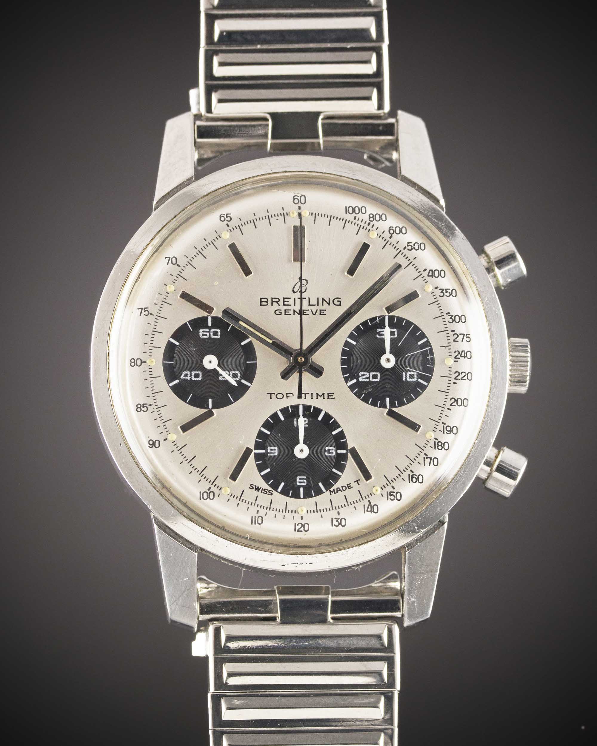 A GENTLEMAN'S STAINLESS STEEL BREITLING TOP TIME CHRONOGRAPH BRACELET WATCH CIRCA 1968, REF. 810 - Image 2 of 2