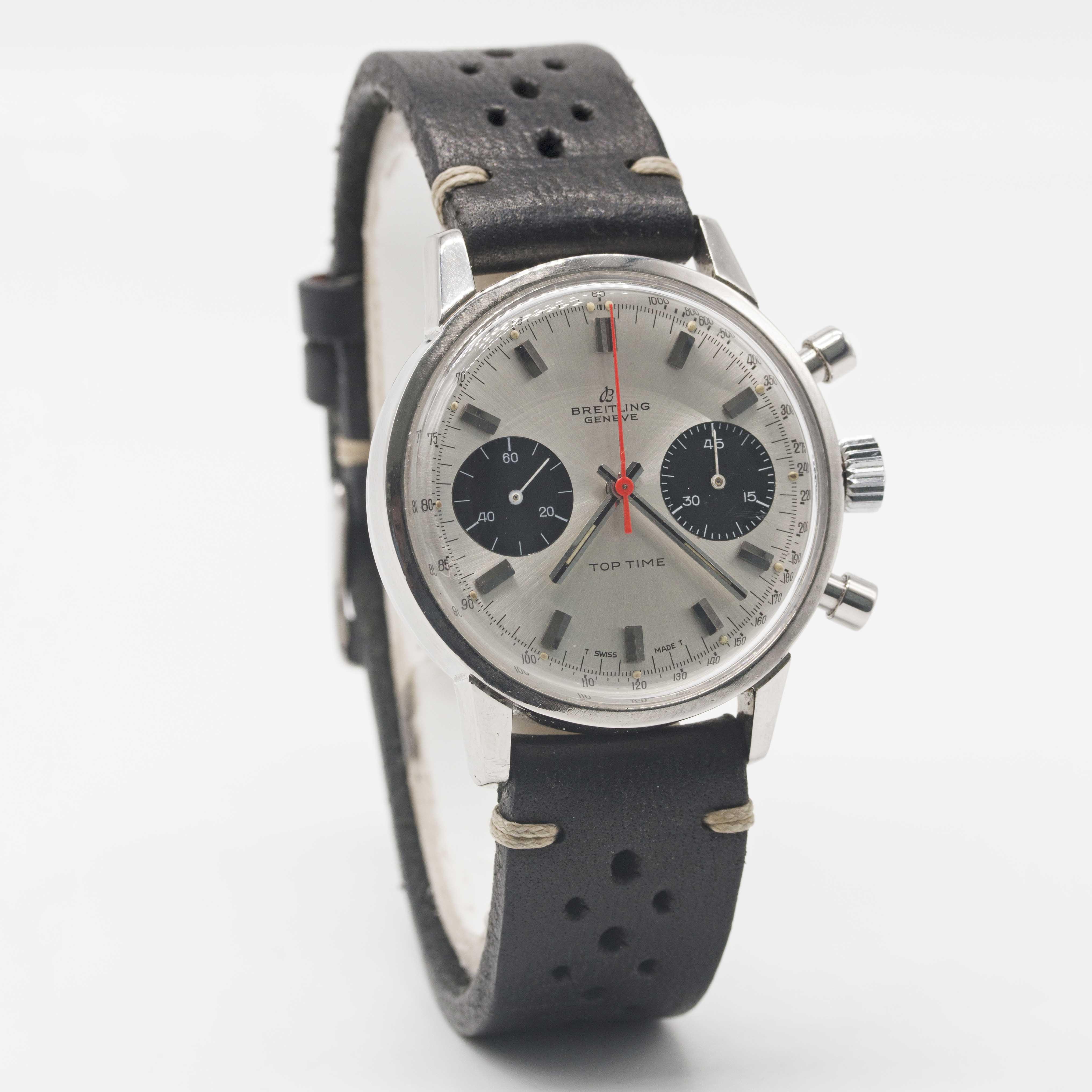 A GENTLEMAN'S STAINLESS STEEL BREITLING TOP TIME CHRONOGRAPH WRIST WATCH CIRCA 1969, REF. 2002-33 - Image 5 of 9