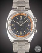 A GENTLEMAN'S STAINLESS STEEL ENICAR SHERPA ULTRADIVE BRACELET WATCH CIRCA 1960s, REF. 165-35-05