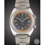 A GENTLEMAN'S STAINLESS STEEL ENICAR SHERPA ULTRADIVE BRACELET WATCH CIRCA 1960s, REF. 165-35-05