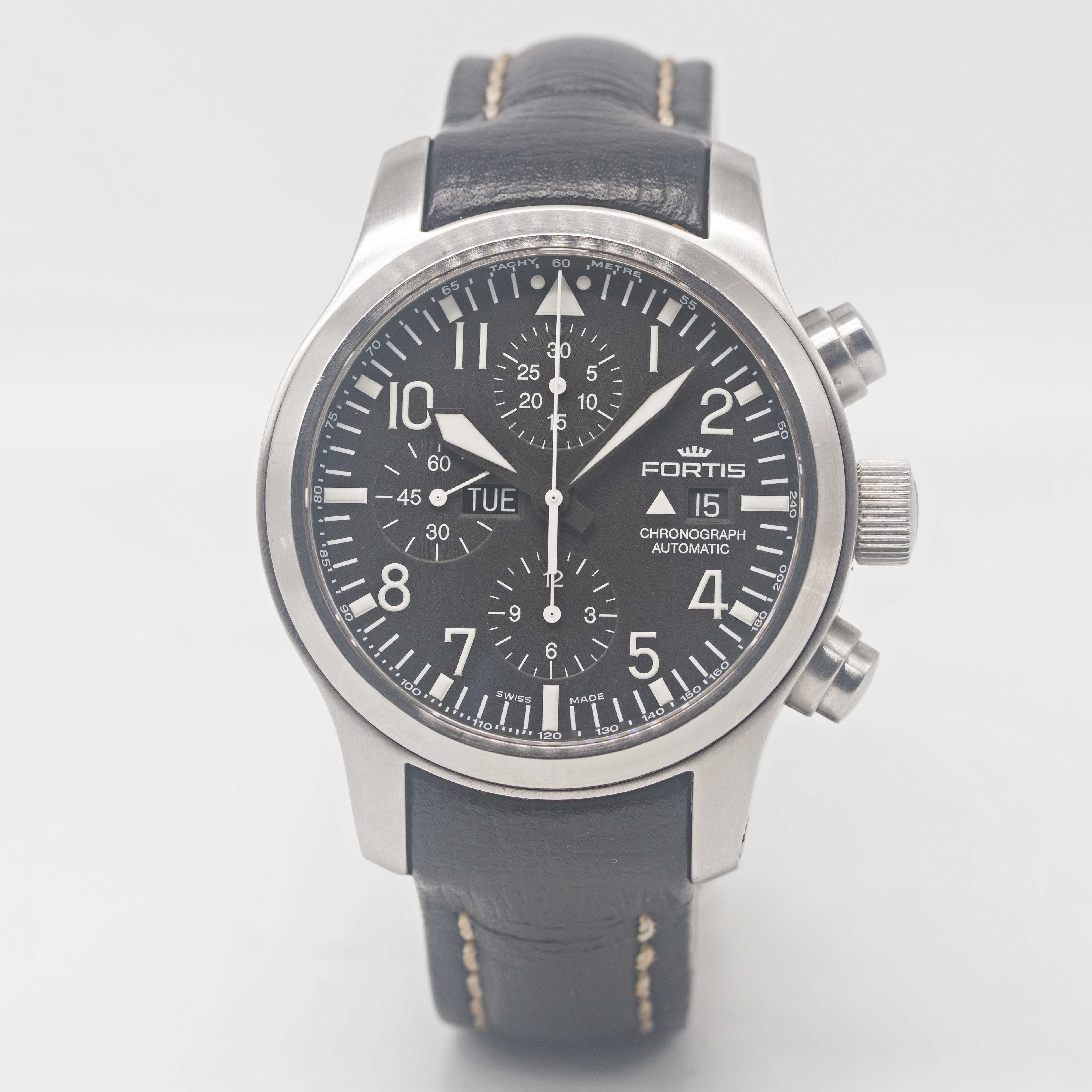 A GENTLEMAN'S STAINLESS STEEL FORTIS B-42 AUTOMATIC CHRONOGRAPH WRIST WATCH DATED 2008, REF. 656. - Image 2 of 6