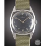 A GENTLEMAN'S STAINLESS STEEL LEMANIA CZECH MILITARY PILOTS WRIST WATCH CIRCA 1940s Movement: 17J,