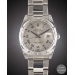 A GENTLEMAN'S SIZE STAINLESS STEEL ROLEX OYSTER PERPETUAL DATE BRACELET WATCH CIRCA 2007, REF.
