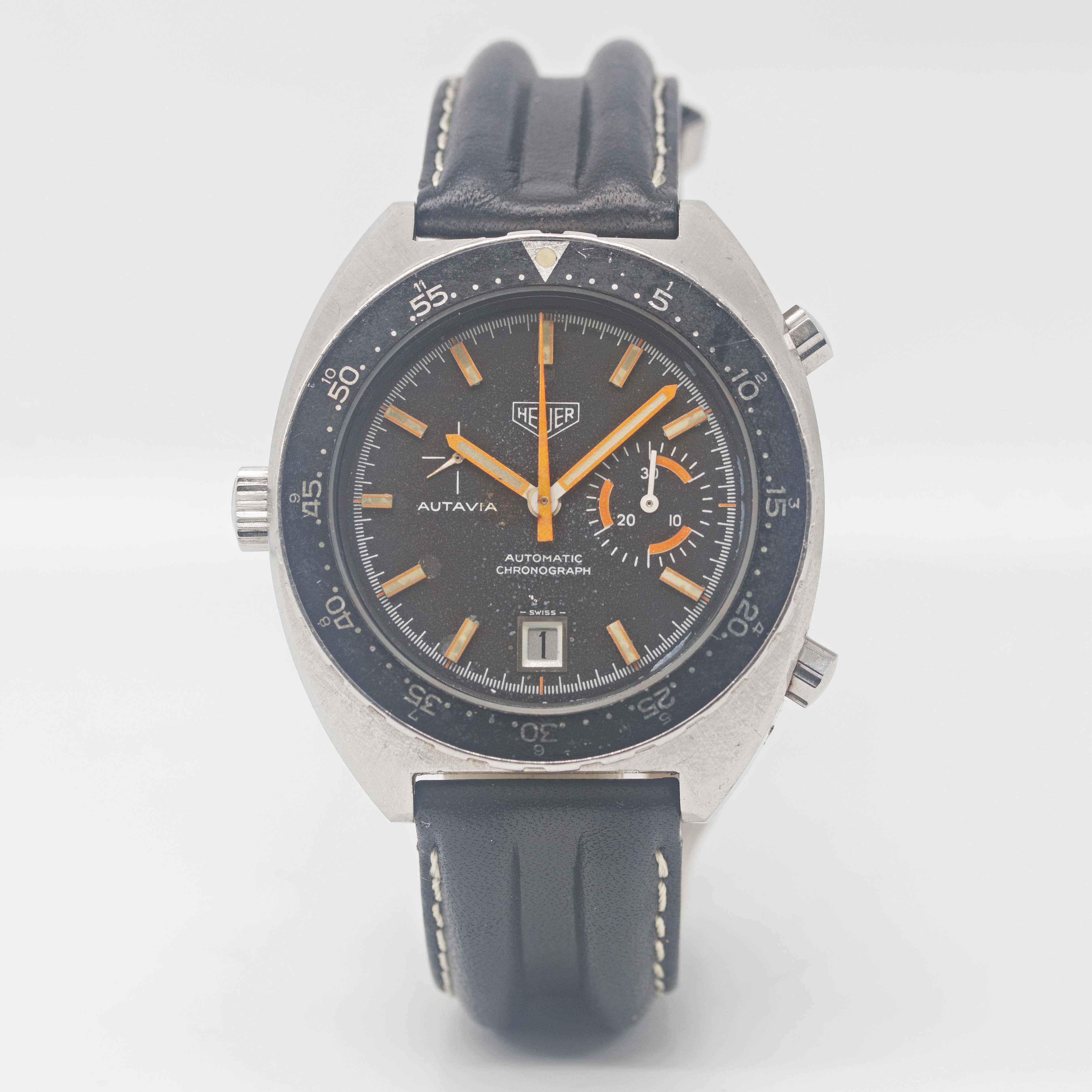 A GENTLEMAN'S STAINLESS STEEL HEUER AUTAVIA AUTOMATIC CHRONOGRAPH WRIST WATCH CIRCA 1970s, REF. - Image 2 of 5