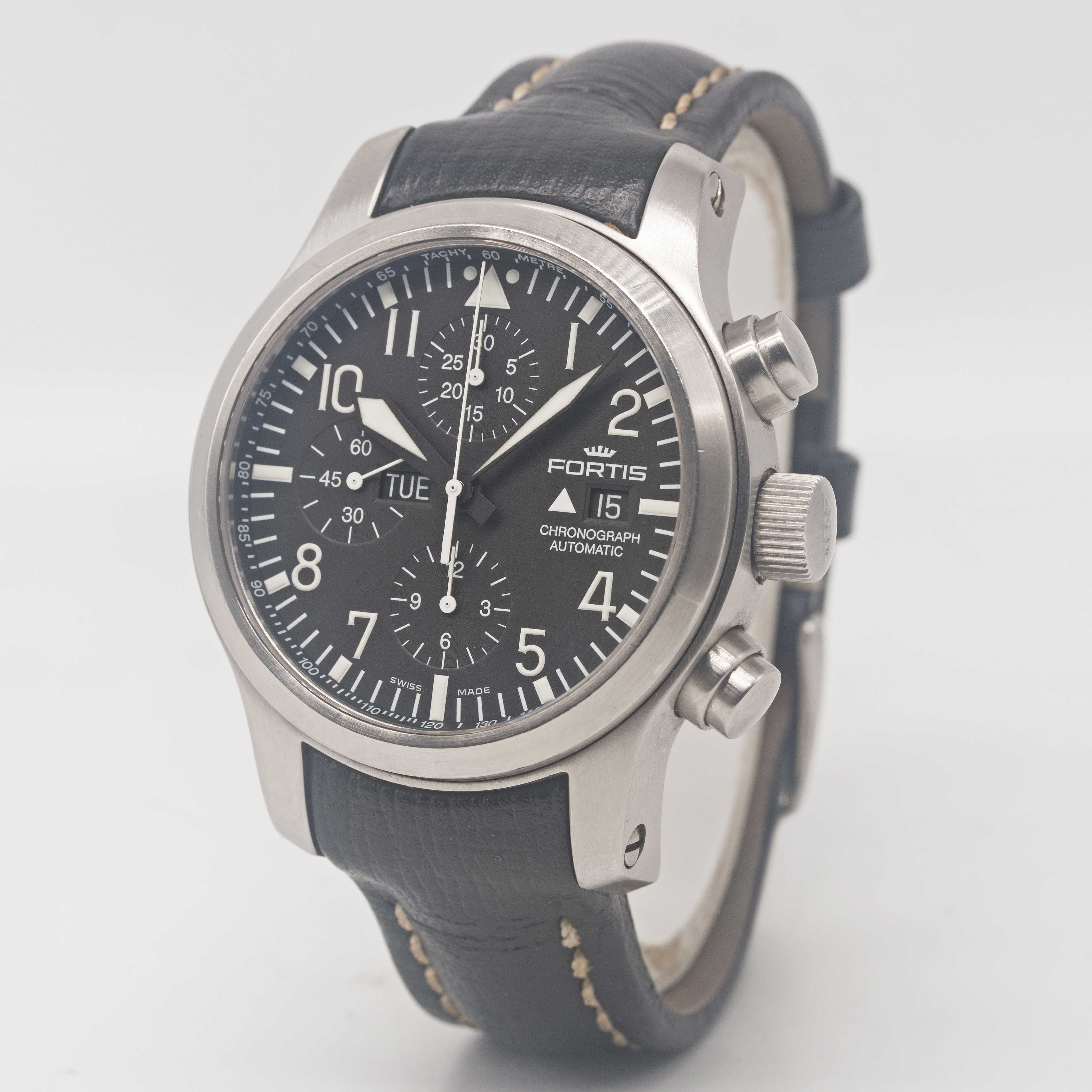 A GENTLEMAN'S STAINLESS STEEL FORTIS B-42 AUTOMATIC CHRONOGRAPH WRIST WATCH DATED 2008, REF. 656. - Image 3 of 6