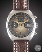 A GENTLEMAN'S STAINLESS STEEL HEUER CHRONOGRAPH WRIST WATCH CIRCA 1980, REF. 1614 Movement: 17J,