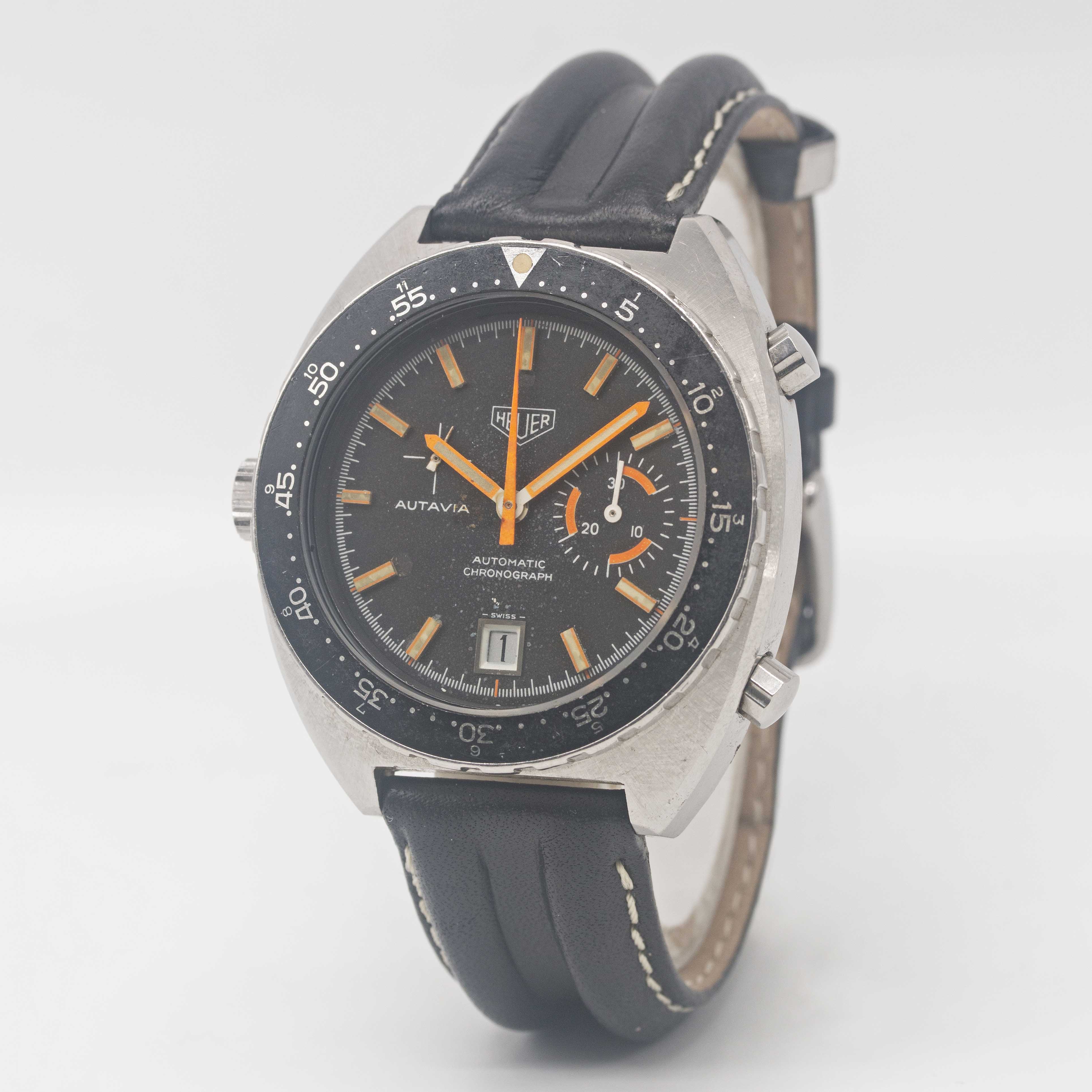 A GENTLEMAN'S STAINLESS STEEL HEUER AUTAVIA AUTOMATIC CHRONOGRAPH WRIST WATCH CIRCA 1970s, REF. - Image 3 of 5