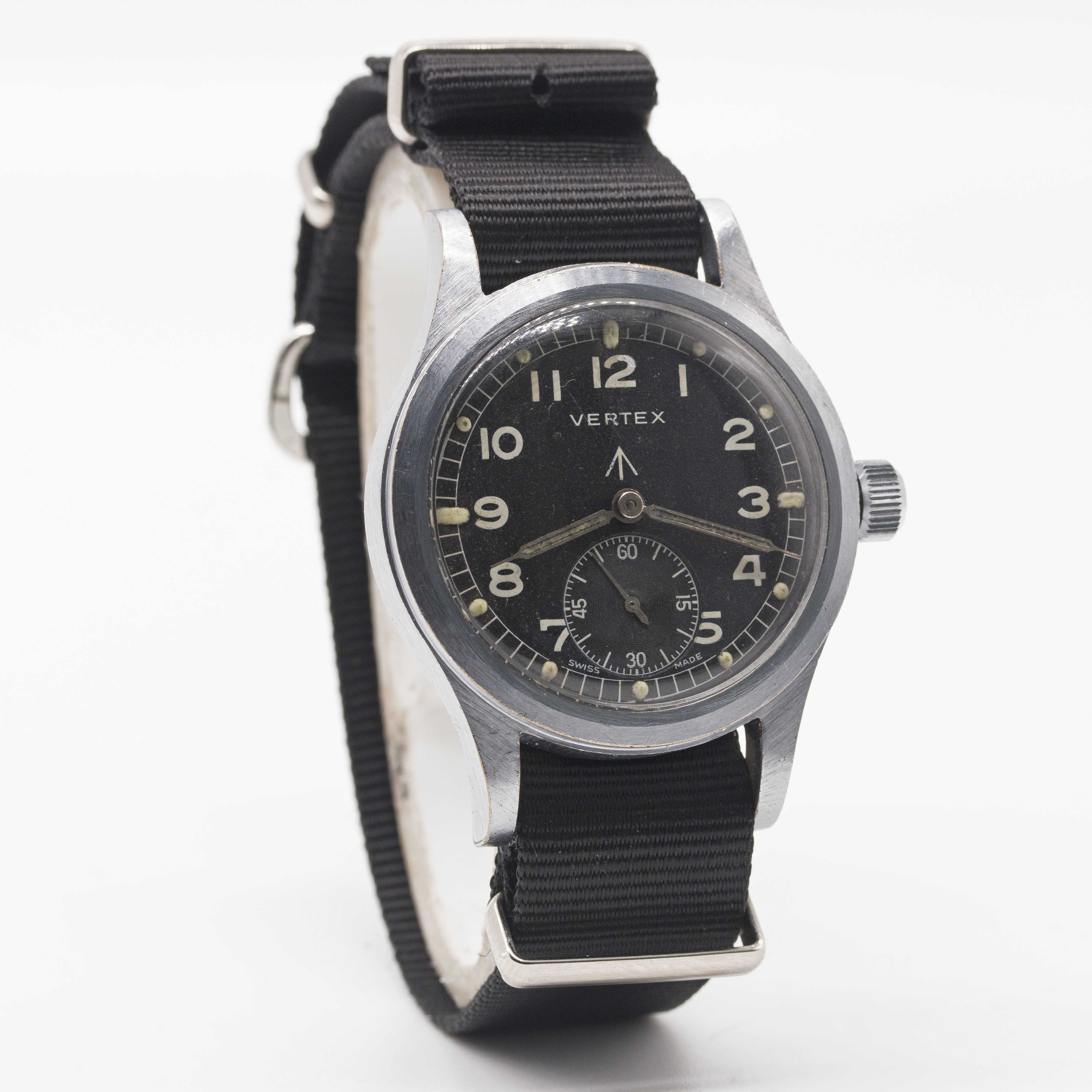 A GENTLEMAN'S BRITISH MILITARY VERTEX W.W.W. WRIST WATCH CIRCA 1940s, PART OF THE "DIRTY DOZEN" - Image 4 of 6