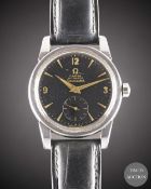 A GENTLEMAN'S STAINLESS STEEL OMEGA SEAMASTER AUTOMATIC WRIST WATCH CIRCA 1954, REF. 2846 / 2848