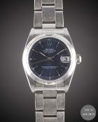 A MID SIZE STAINLESS STEEL ROLEX OYSTER PERPETUAL DATEJUST BRACELET WATCH CIRCA 2001, REF. 78240