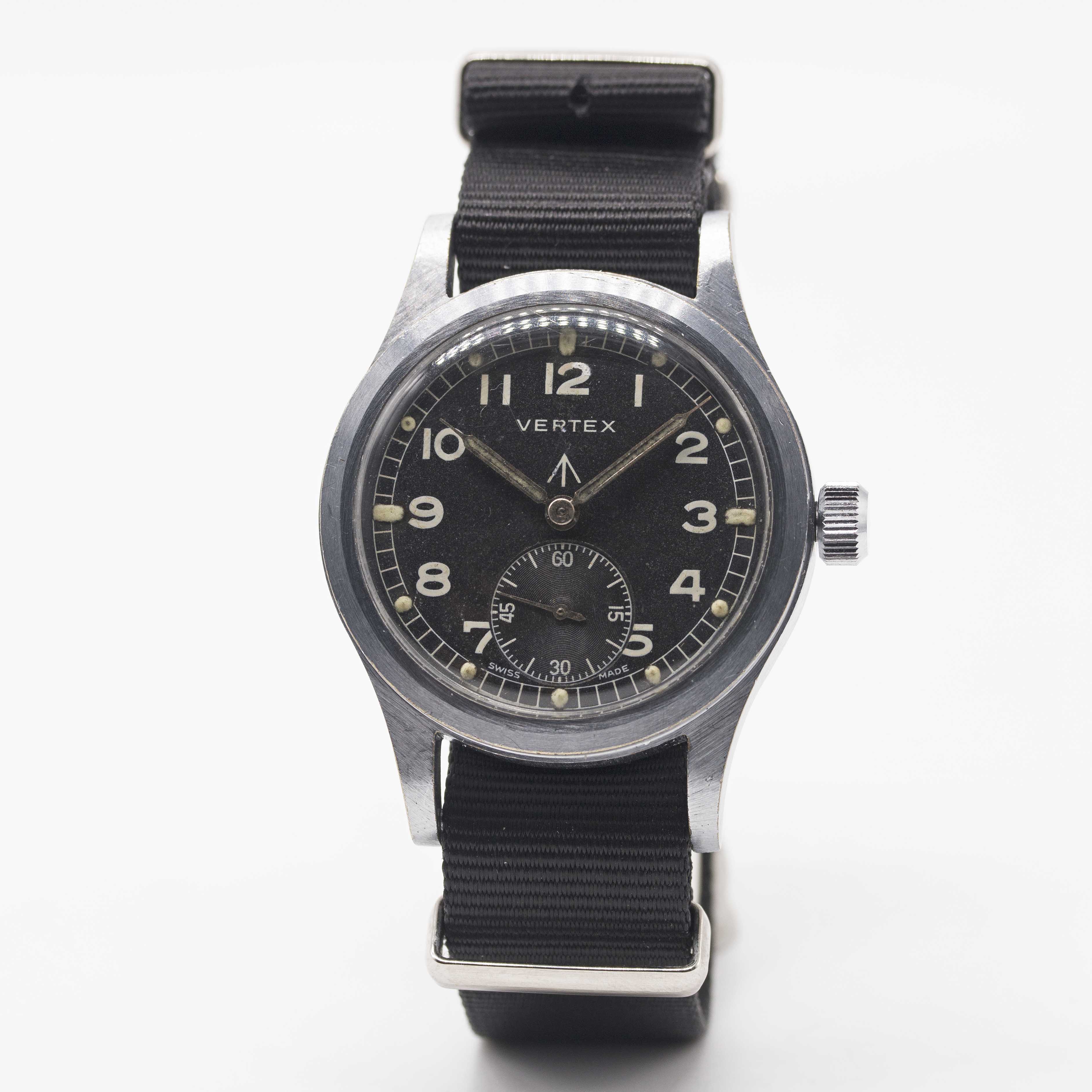 A GENTLEMAN'S BRITISH MILITARY VERTEX W.W.W. WRIST WATCH CIRCA 1940s, PART OF THE "DIRTY DOZEN" - Image 2 of 6