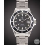 A MID SIZE STAINLESS STEEL ROLEX TUDOR PRINCE OYSTERDATE SUBMARINER BRACELET WATCH CIRCA 1990,