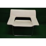 MDF Italia White Ray lounge chair, the Kevlar shell on chrome steel base,