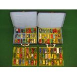 Two Matchbox Collectors Cases (41) containing 100 vehicles mostly Matchbox Lesney and Models Of