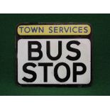 Double sided enamel sign for Eastbourne Corporation: Town Service Bus Stop,