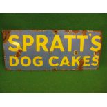 Enamel advertising sign for Spratts Dog Cakes,