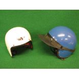 Two Chas Owen & Co Bowbilt 1960's crash helmets (for display only)