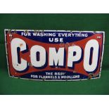 Enamel advertising sign For Washing Everything Use Compo The Best For Flannels & Woollens,