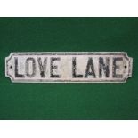 Cast aluminium road name Love Lane - 21.25" x 5.