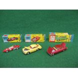 Corgi, three 1960' models to comprise: No. 154 red Ferrari racing car, No.