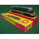 Hornby Dublo 2234 2 Rail Deltic Co Co diesel locomotive D9012 Crepello in two tone green,