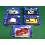 Five Revell 1:18 scale diecast model cars to comprise: Mercedes Benz 180 Ponton, BMW Isetta 250,