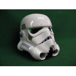 Star Wars, Storm Trooper helmet constructed of fibreglass - 11" high total,