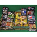 Two boxes to comprise: fourteen 1990's Tarzan and Hercules action figure toys,