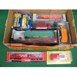 Box of larger scale model lorries and service vehicles by Corgi etc to include French liveried