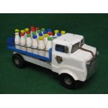 Triang tinplate milk lorry with twenty four plastic milk bottles - 13.